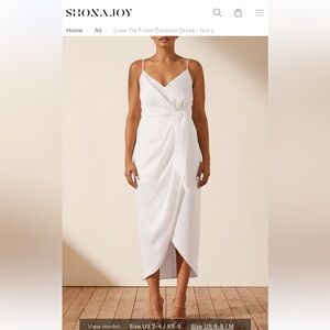 Shona Joy Luxe Tie Cocktail Dress